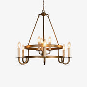 Vintara Brass Candle Chandelier-Neutral Decor
