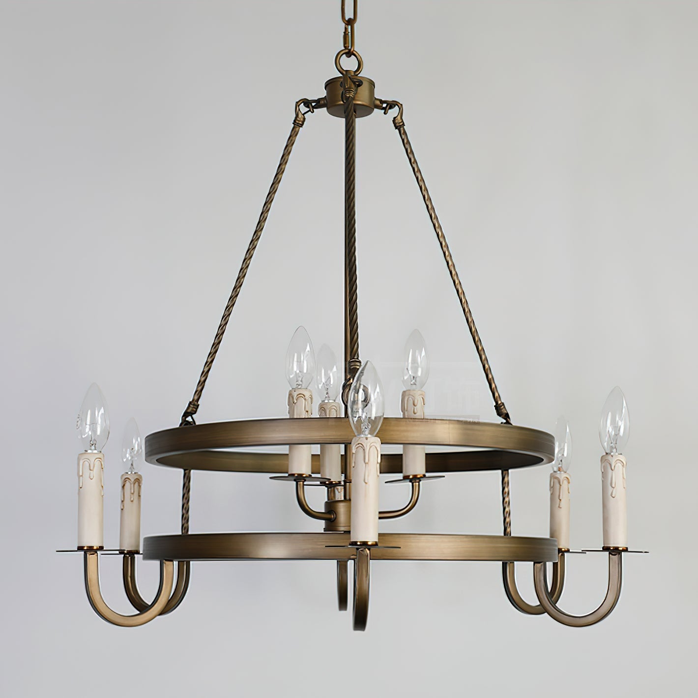 Vintara Brass Candle Chandelier-Neutral Decor