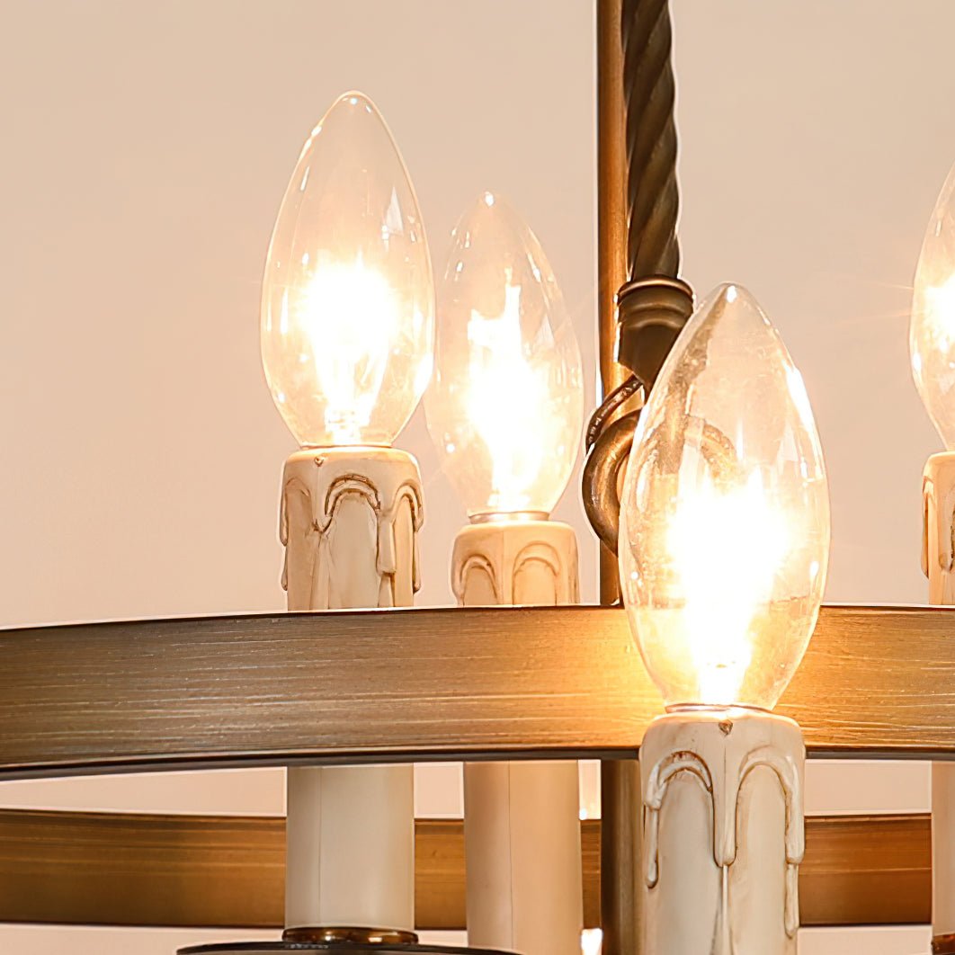 Vintara Brass Candle Chandelier-Neutral Decor