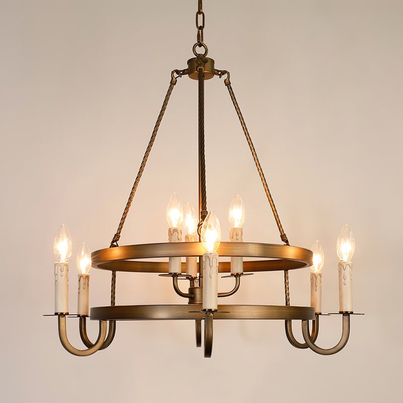Vintara Brass Candle Chandelier-Neutral Decor