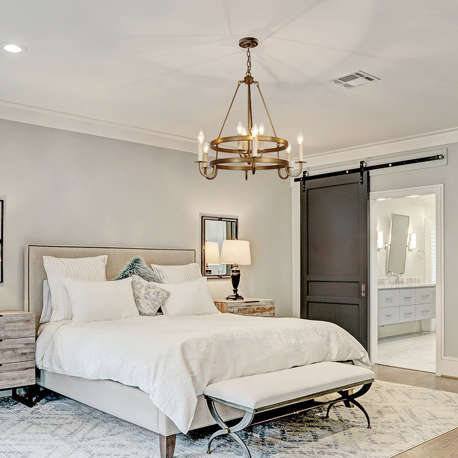 Vintara Brass Candle Chandelier-Neutral Decor