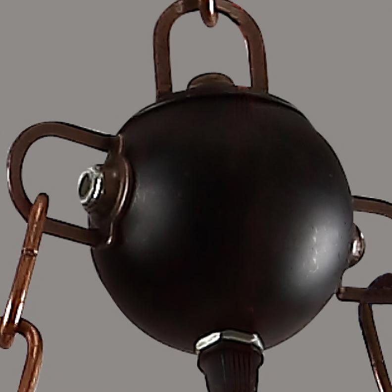 Lustra Chandelier Vintage Wood Glass Retro-Neutral Decor