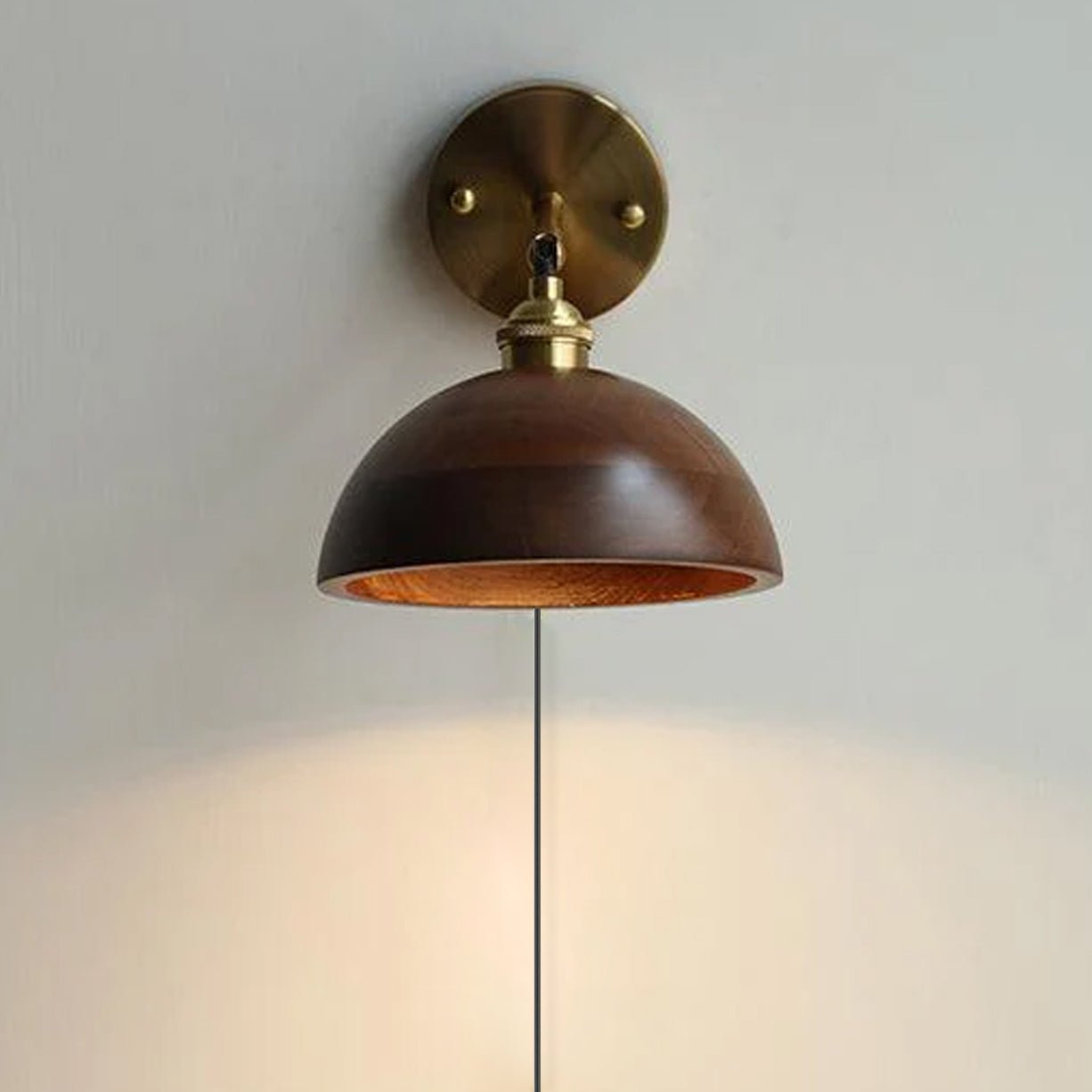 Alem Vintage Wood Wall Lamp-Neutral Decor