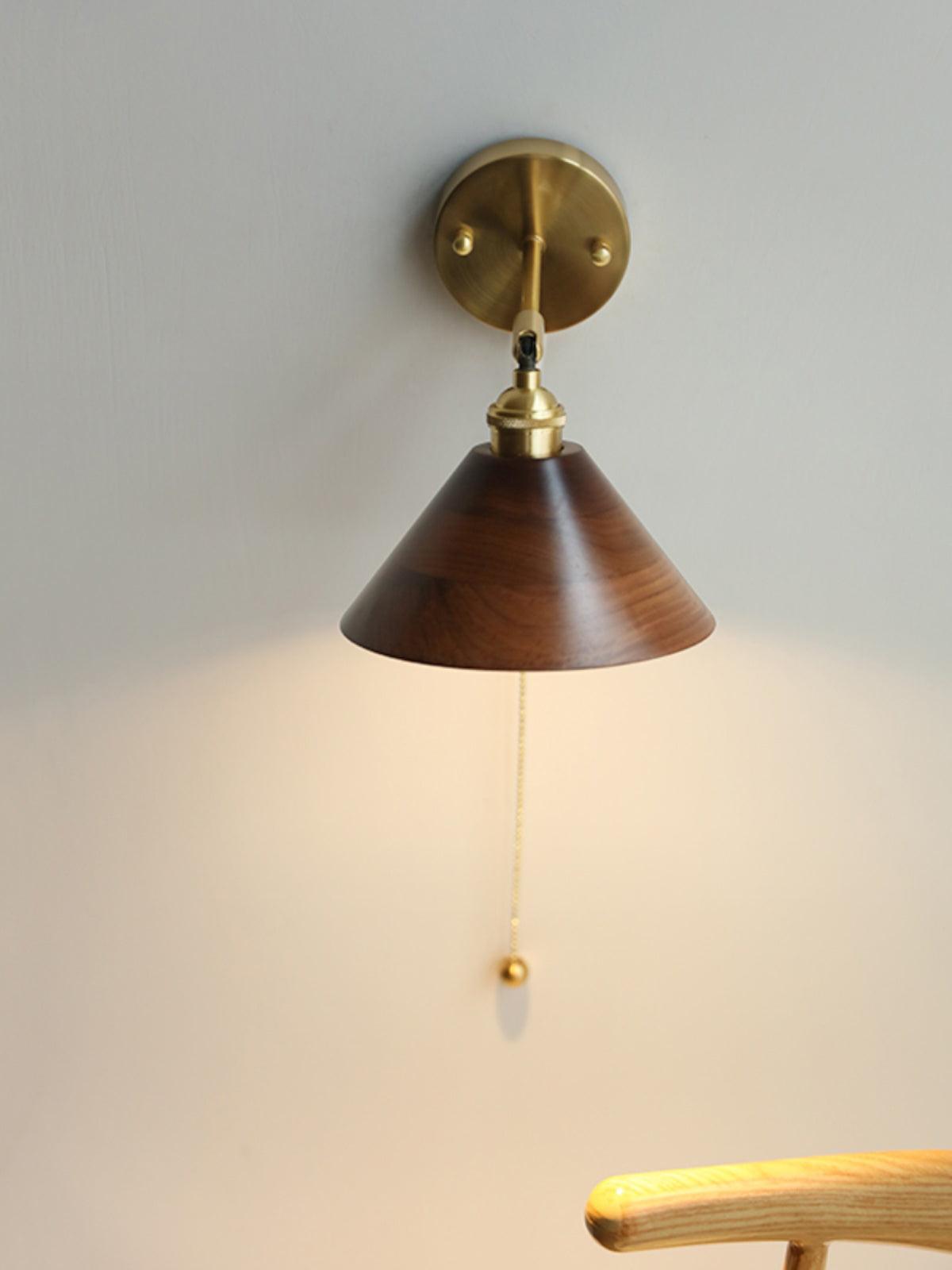 Rasen Vintage Wood Wall Lamp-Neutral Decor