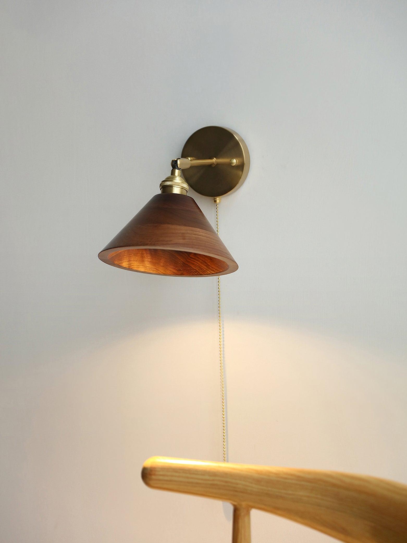 Rasen Vintage Wood Wall Lamp-Neutral Decor