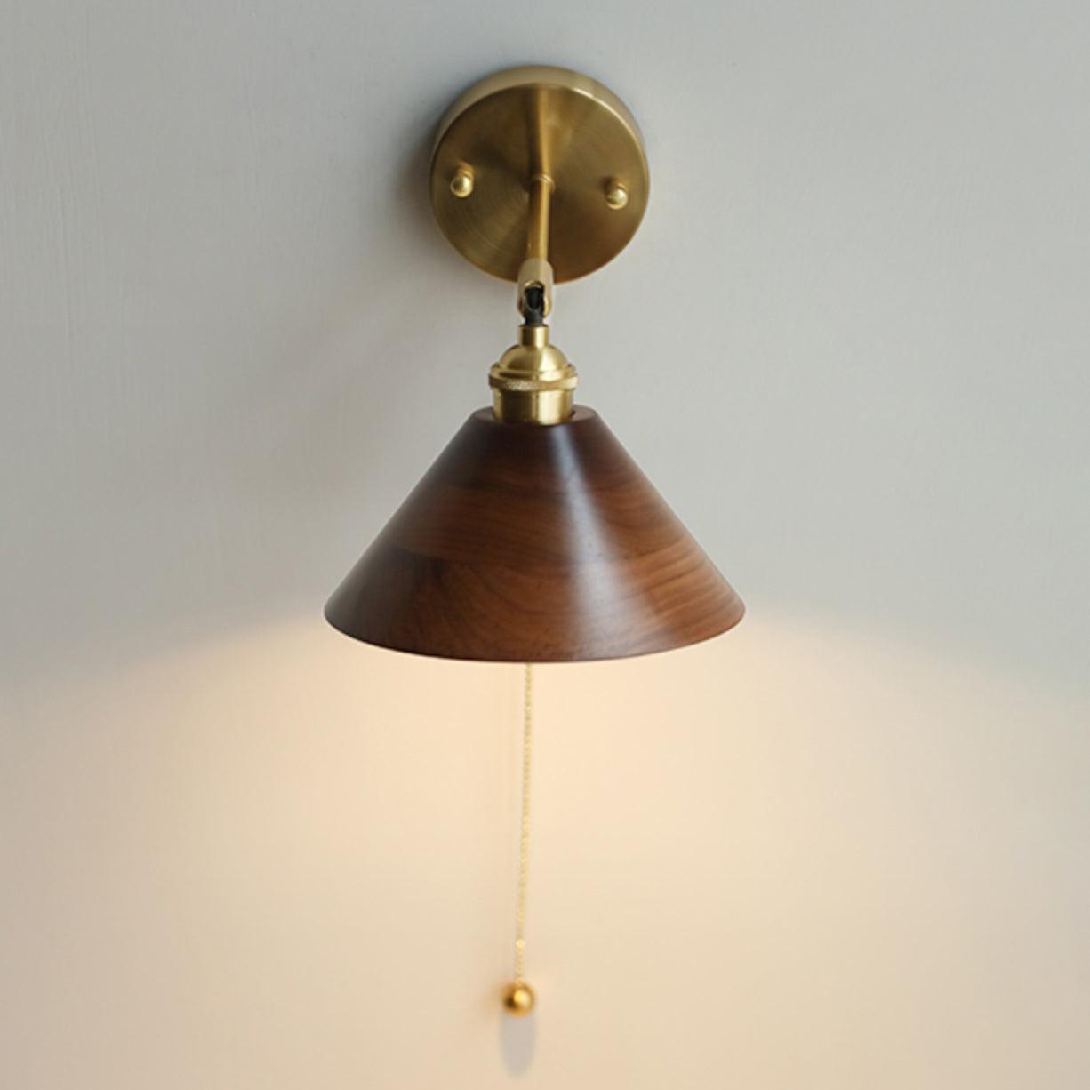Rasen Vintage Wood Wall Lamp-Neutral Decor