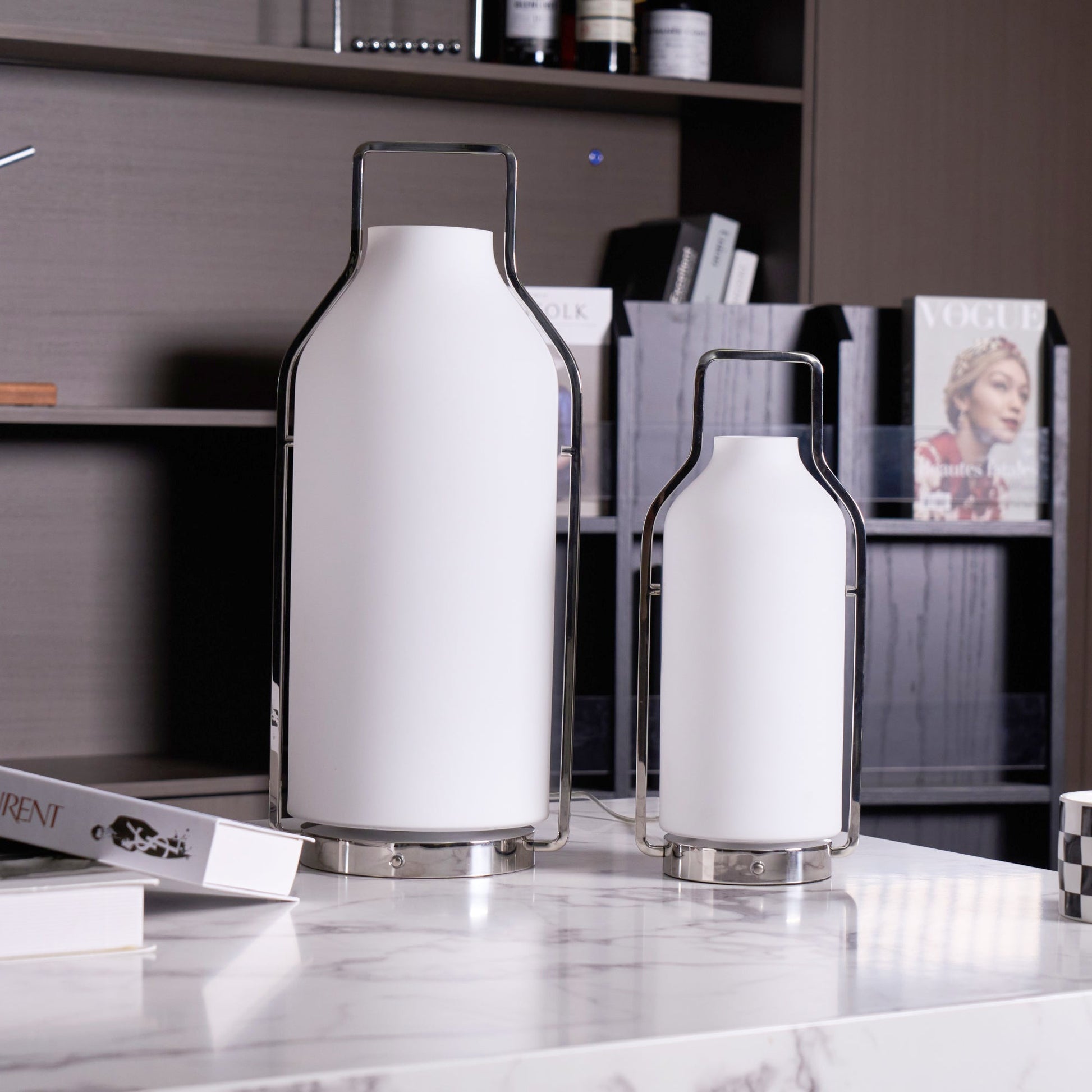 Solace Lantern Minimalist Table Lamp-Neutral Decor