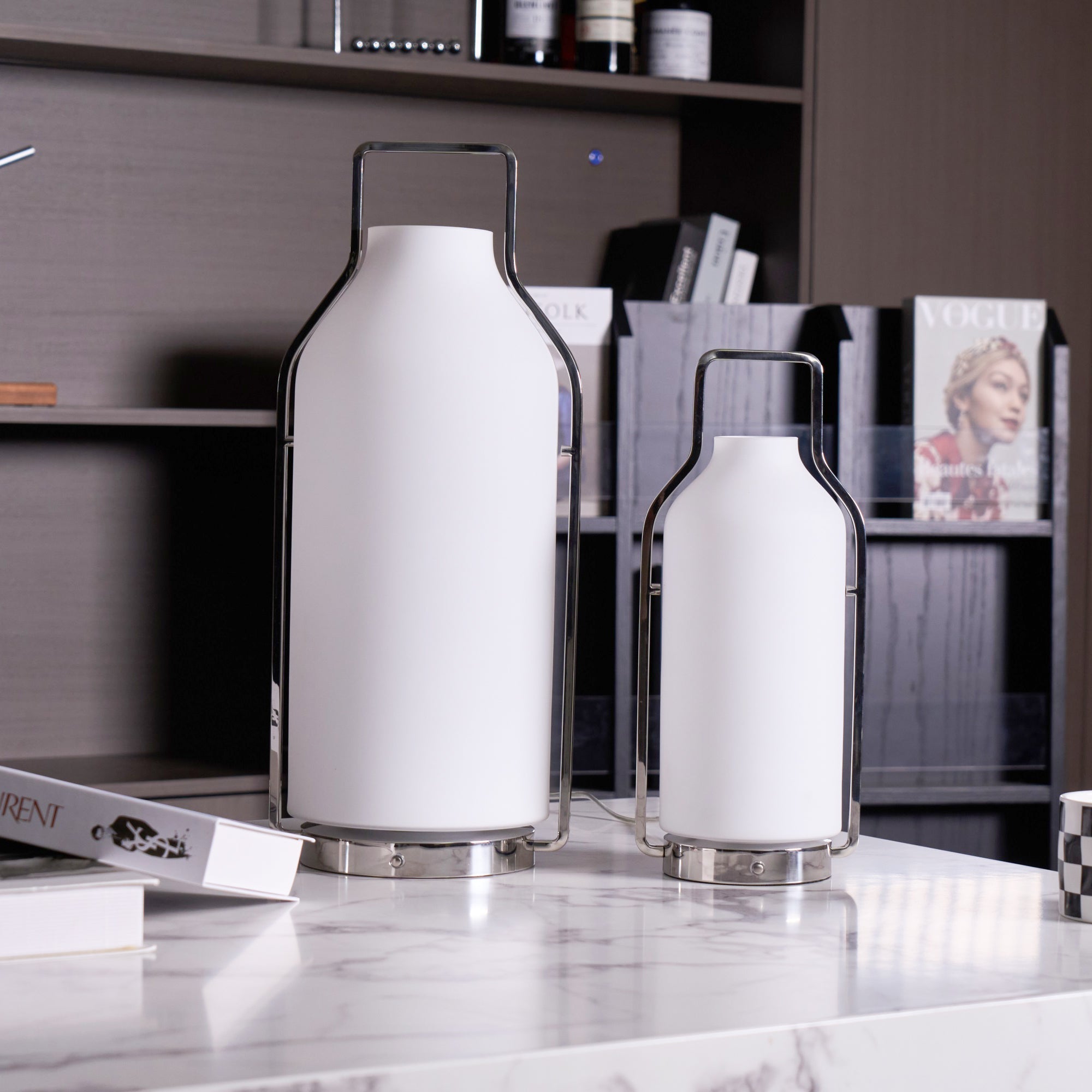 Solace Lantern Minimalist Table Lamp-Neutral Decor