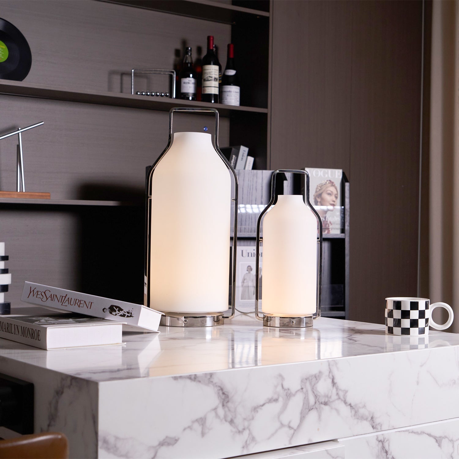 Solace Lantern Minimalist Table Lamp-Neutral Decor