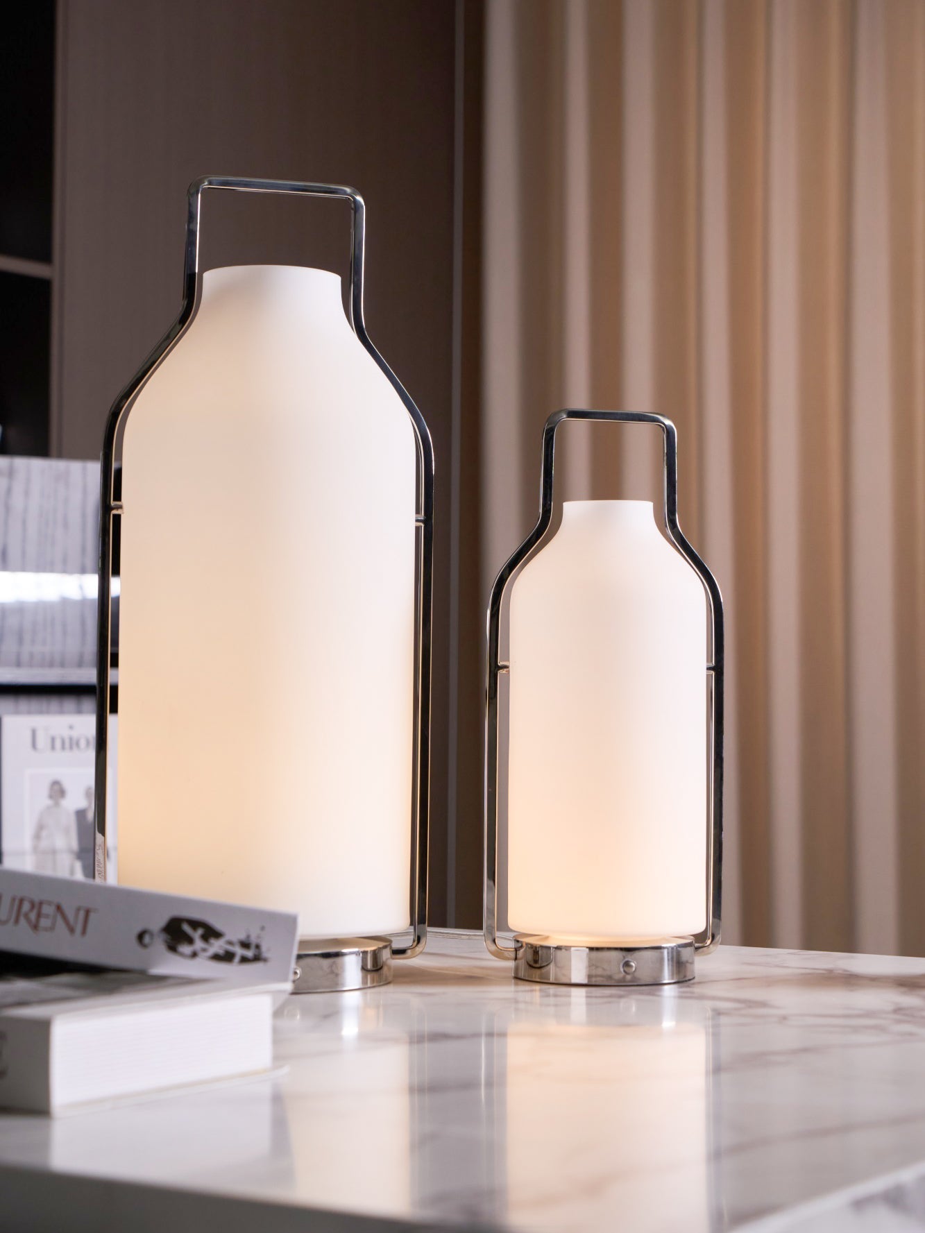 Solace Lantern Minimalist Table Lamp-Neutral Decor