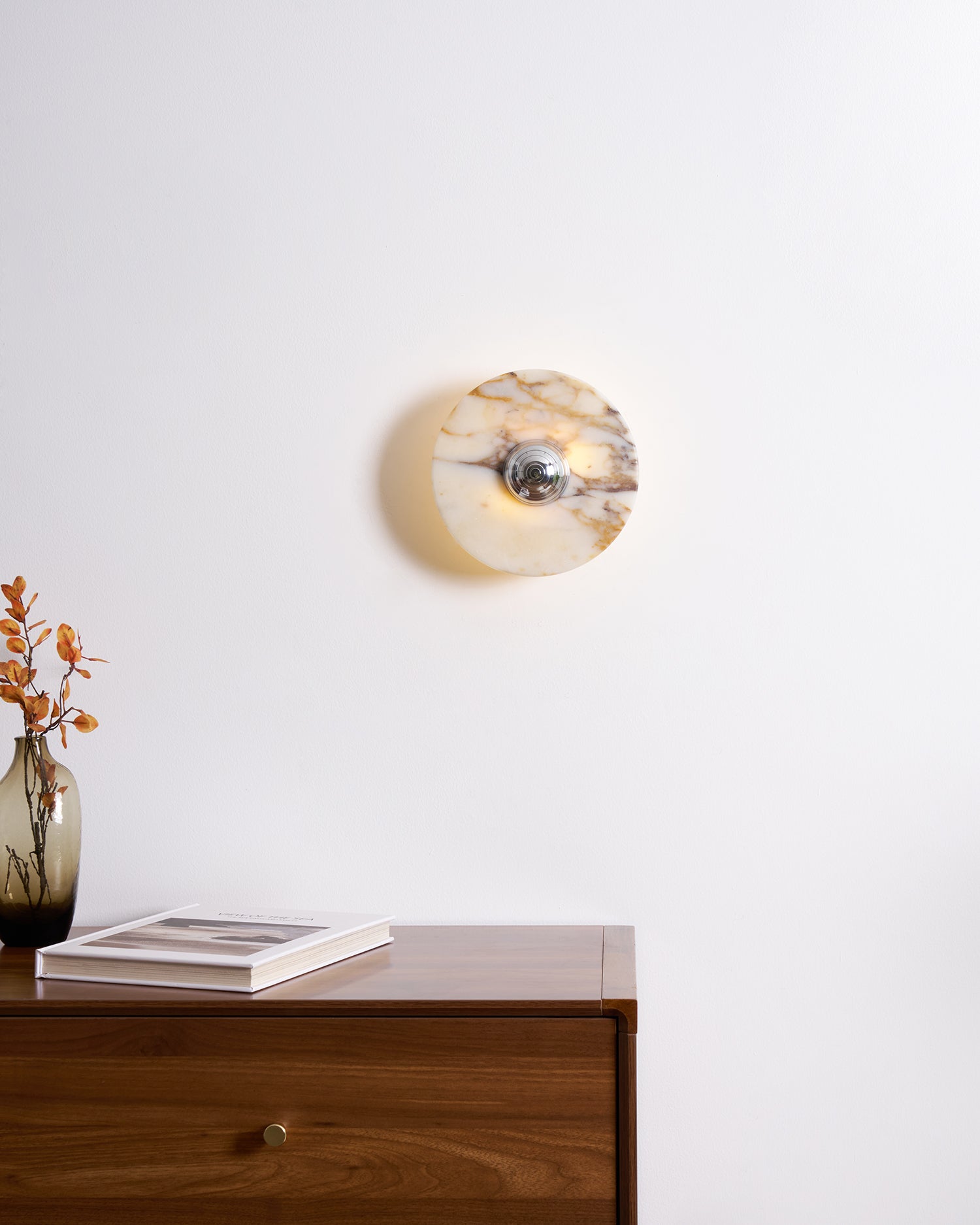 Wall Lamp Marble Disc LED Modern Light Fixture Multiple Colors
