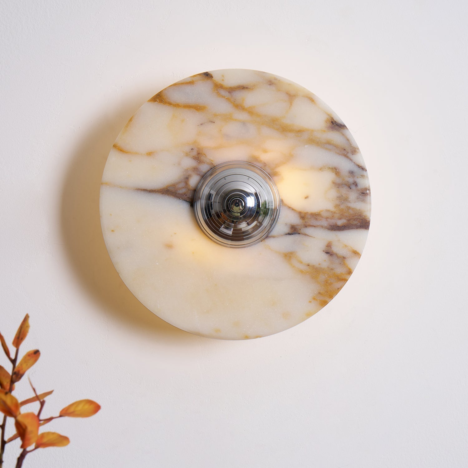 Wall Lamp Marble Disc LED Modern Light Fixture Multiple Colors