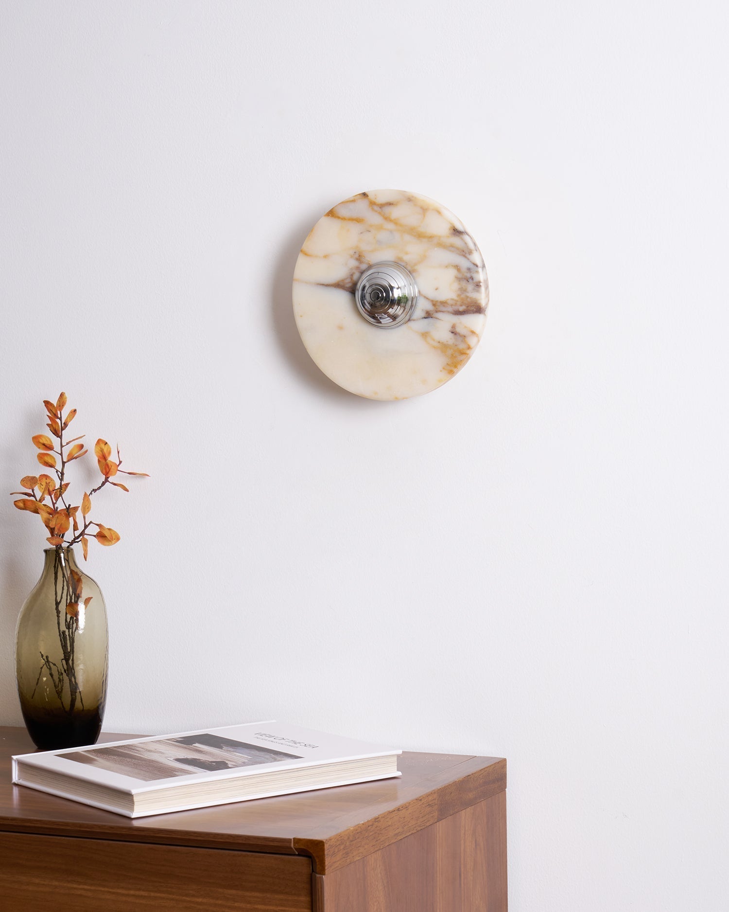 Wall Lamp Marble Disc LED Modern Light Fixture Multiple Colors