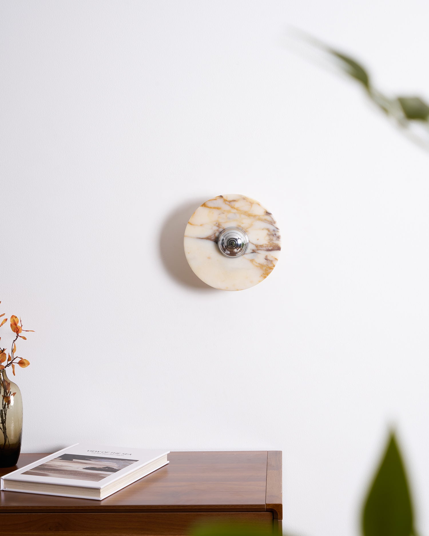 Wall Lamp Marble Disc LED Modern Light Fixture Multiple Colors