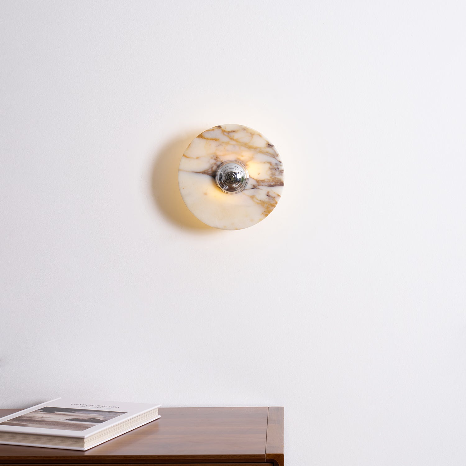 Wall Lamp Marble Disc LED Modern Light Fixture Multiple Colors