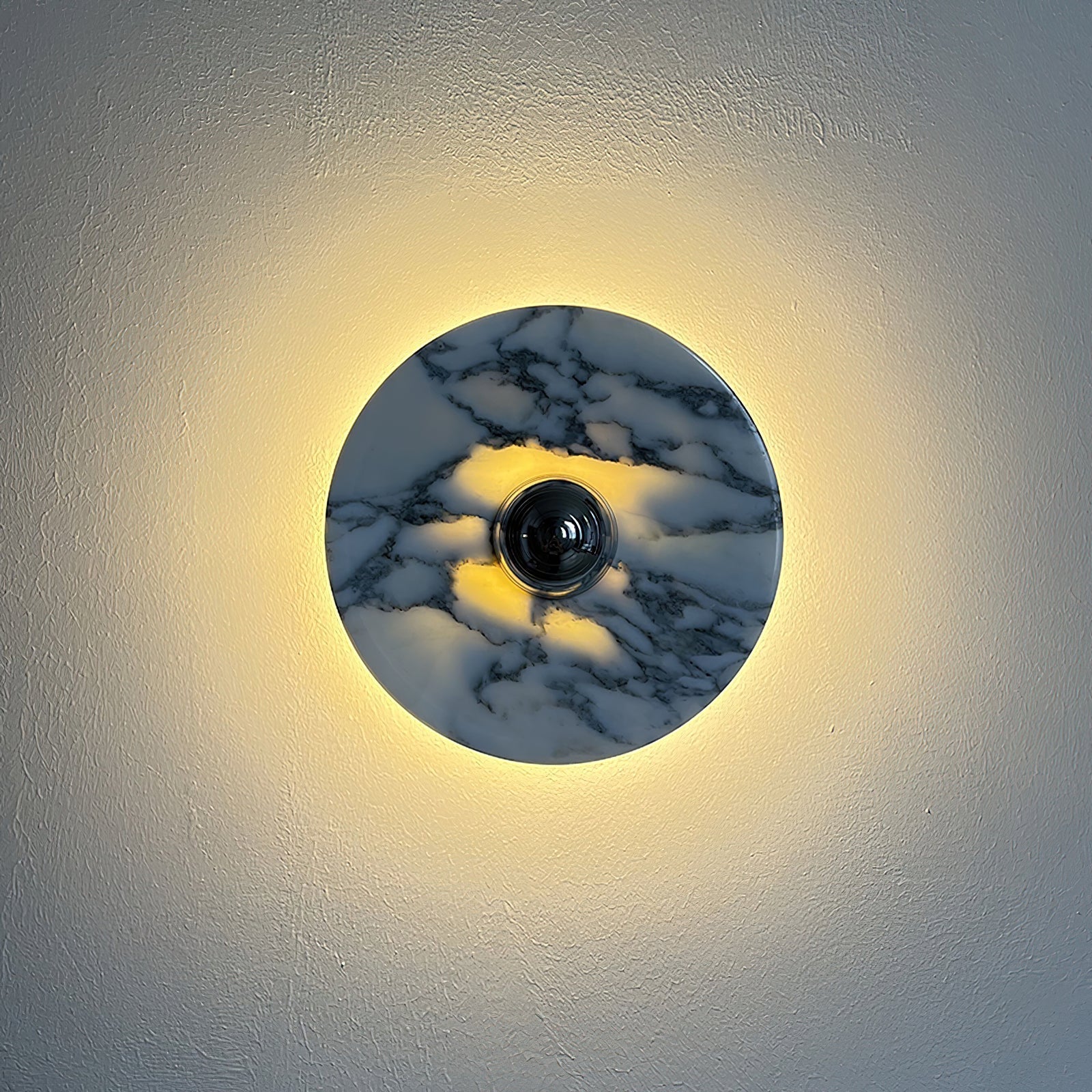 Wall Lamp Marble Disc LED Modern Light Fixture Multiple Colors