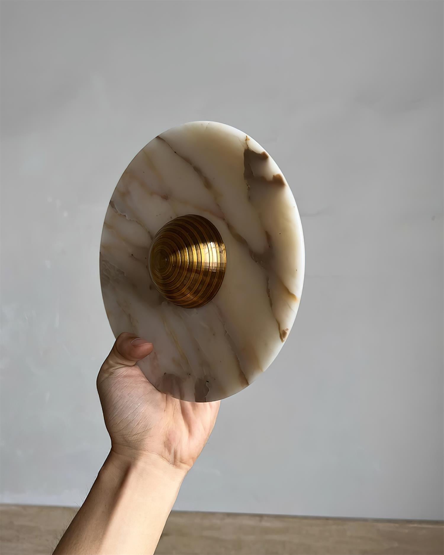 Wall Lamp Marble Disc LED Modern Light Fixture Multiple Colors