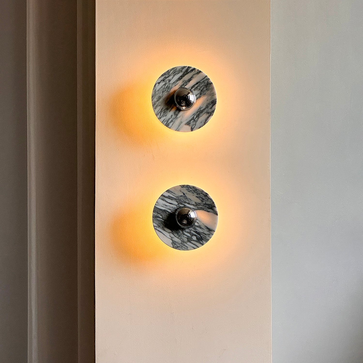 Wall Lamp Marble Disc LED Modern Light Fixture Multiple Colors