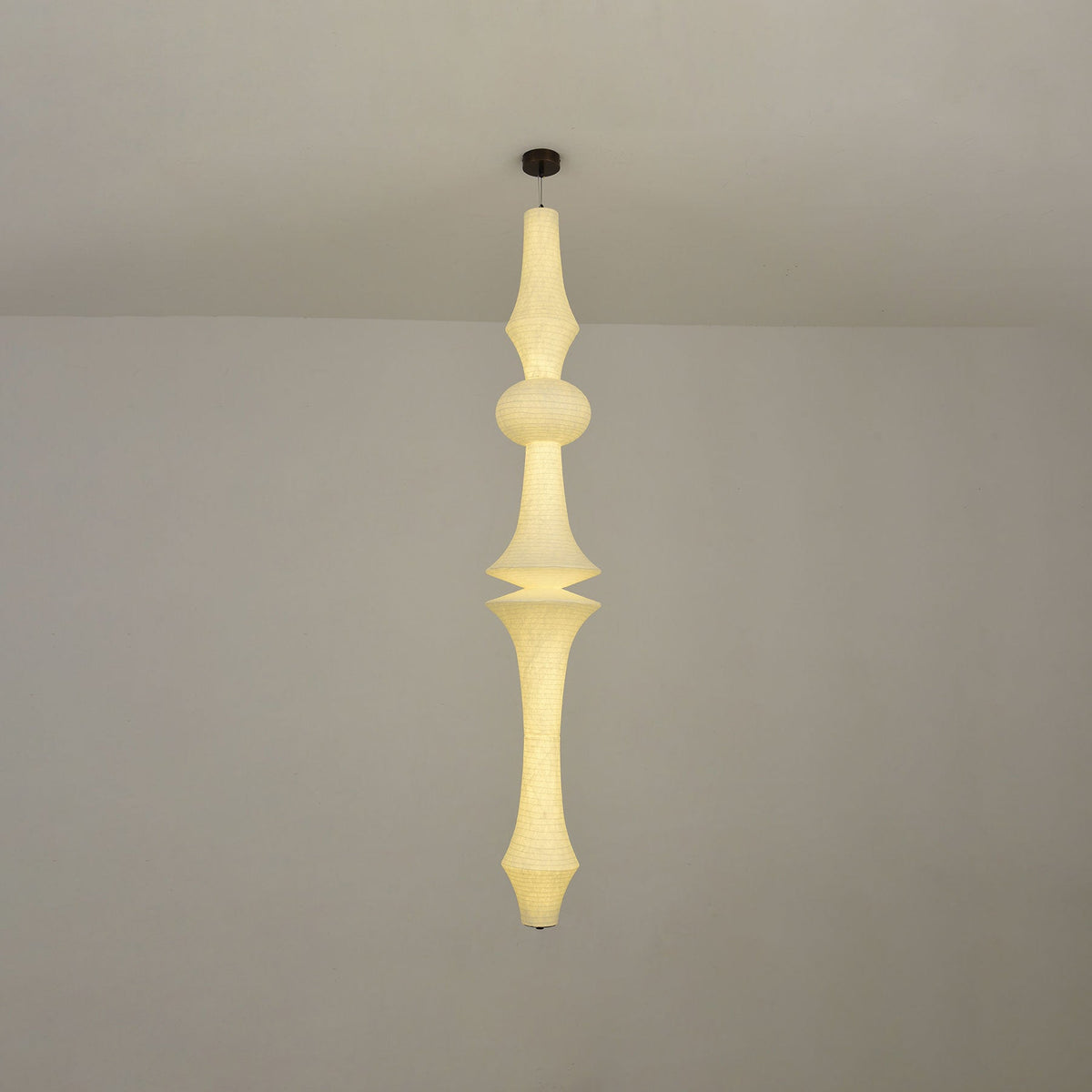 Virairaine Sculptural Mulberry Silk Pendant Light