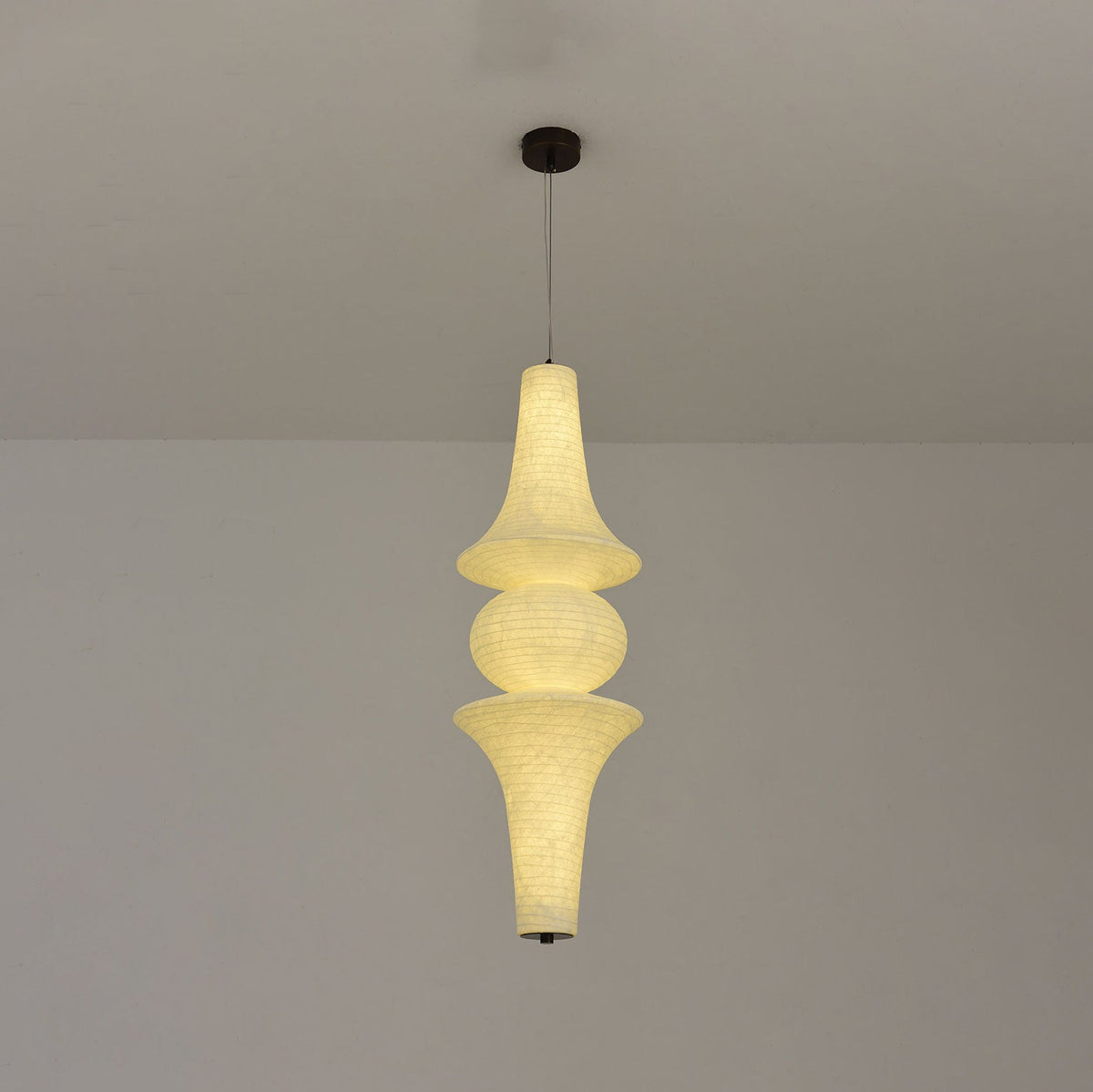 Virairaine Sculptural Mulberry Silk Pendant Light