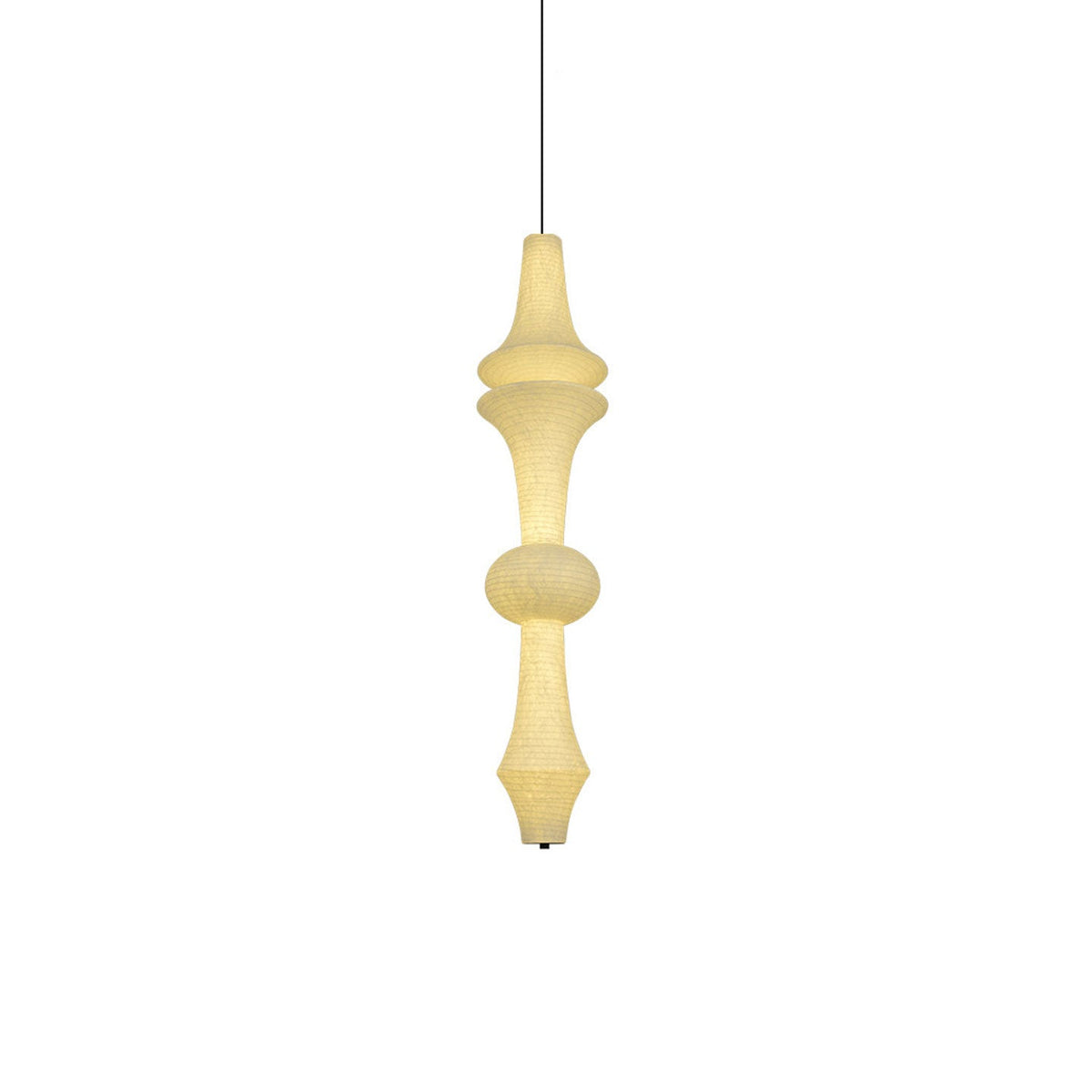 Virairaine Sculptural Mulberry Silk Pendant Light
