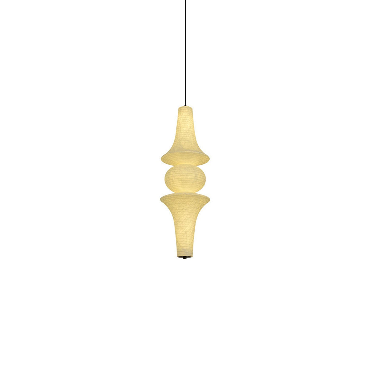 Virairaine Sculptural Mulberry Silk Pendant Light