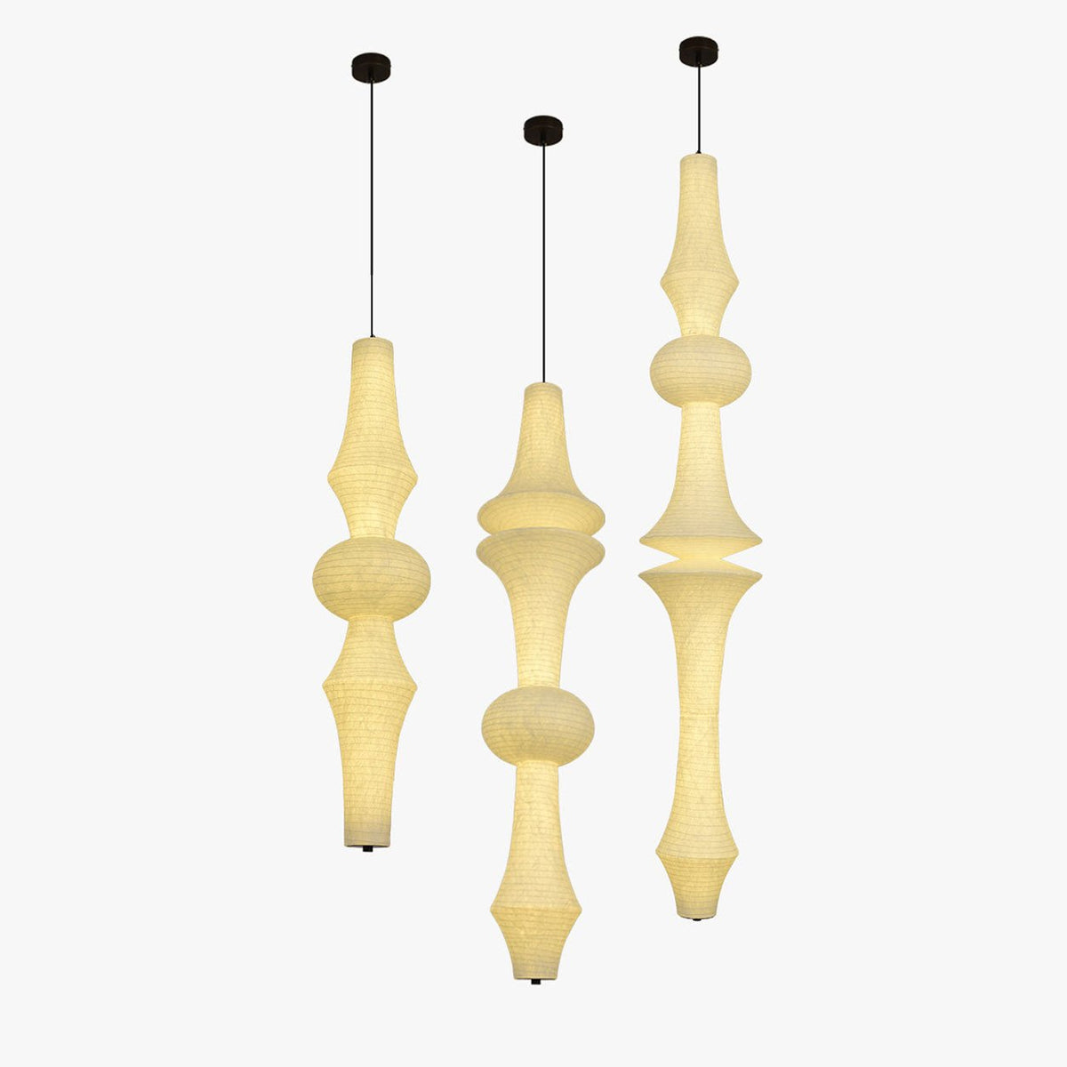 Virairaine Sculptural Mulberry Silk Pendant Light