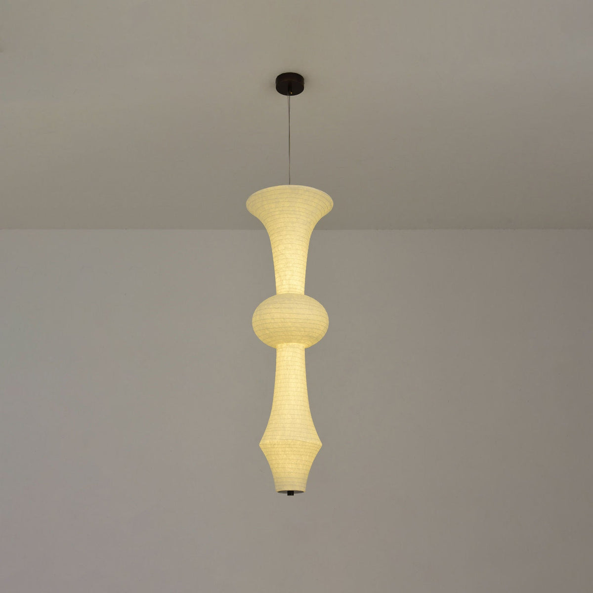Virairaine Sculptural Mulberry Silk Pendant Light