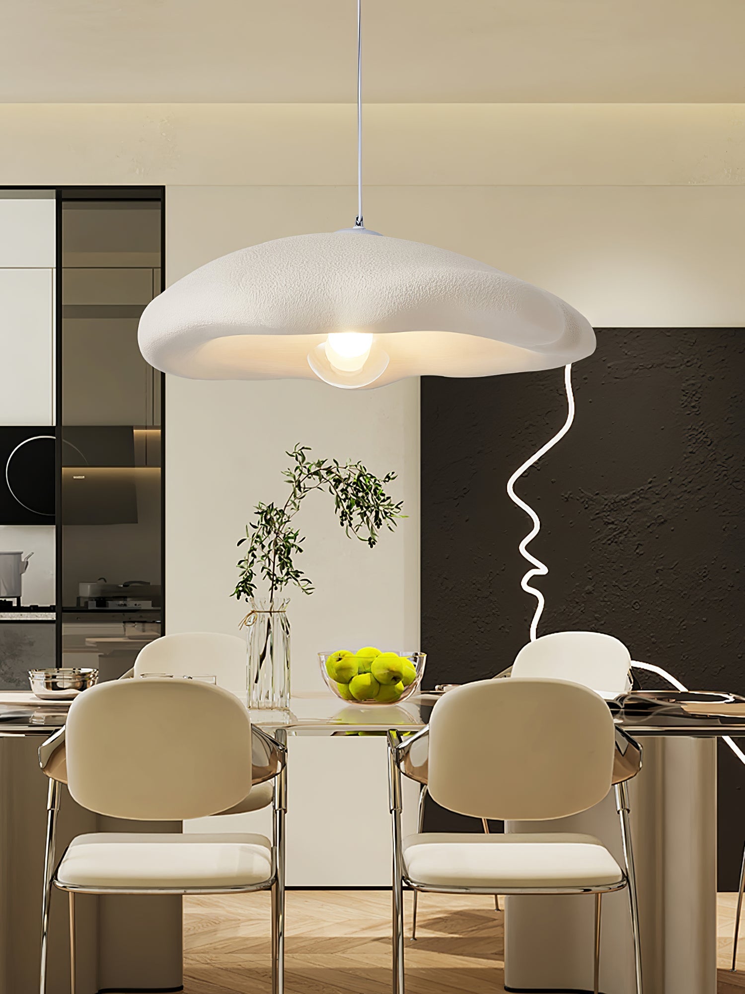 Nylire Modern Minimalist Art Plastic Pendant Light-Neutral Decor