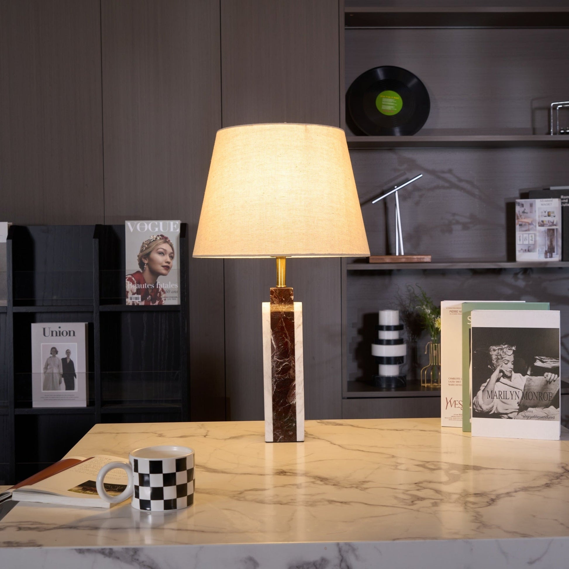 Jovix Modern Marble Table Lamp-Neutral Decor