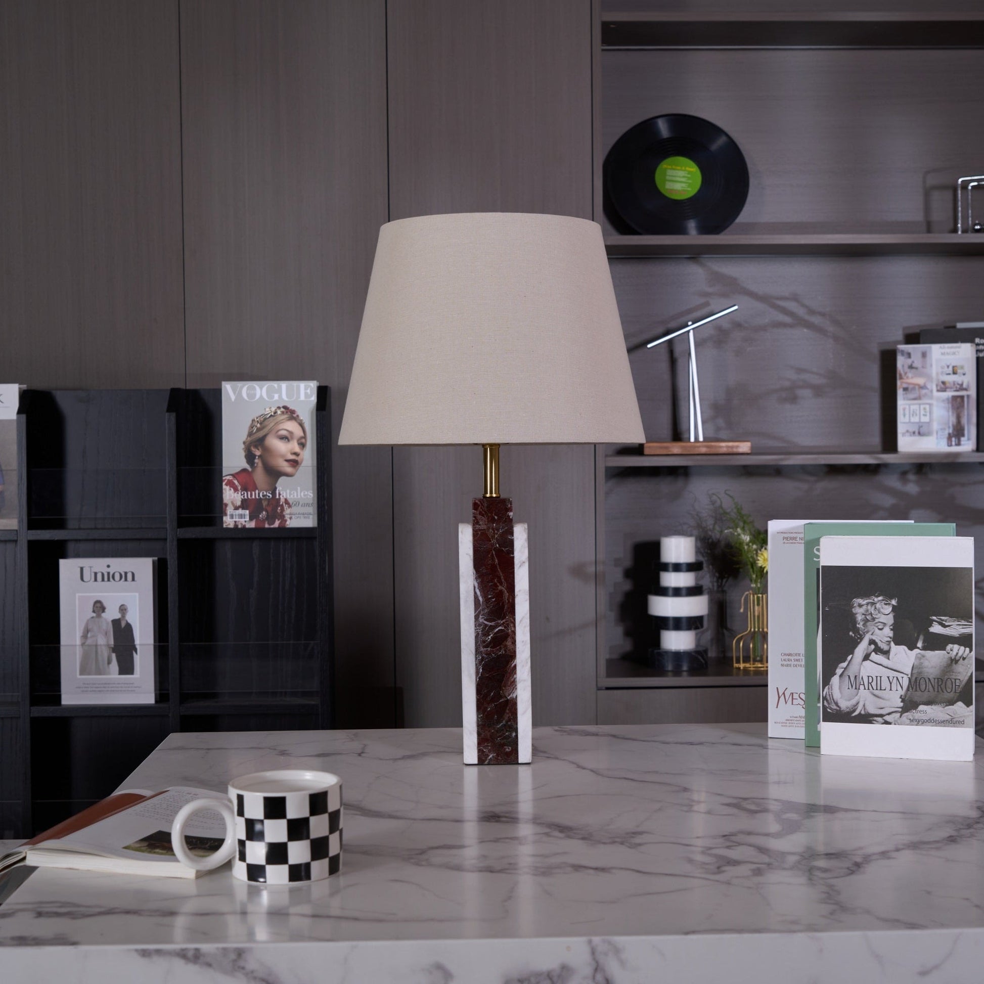 Jovix Modern Marble Table Lamp-Neutral Decor