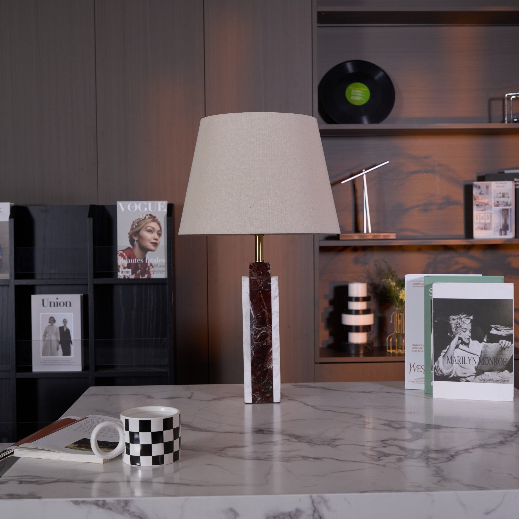 Jovix Modern Marble Table Lamp-Neutral Decor