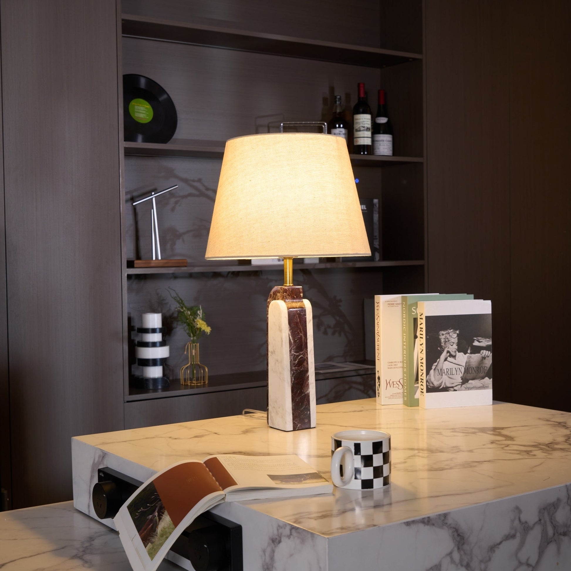 Jovix Modern Marble Table Lamp-Neutral Decor