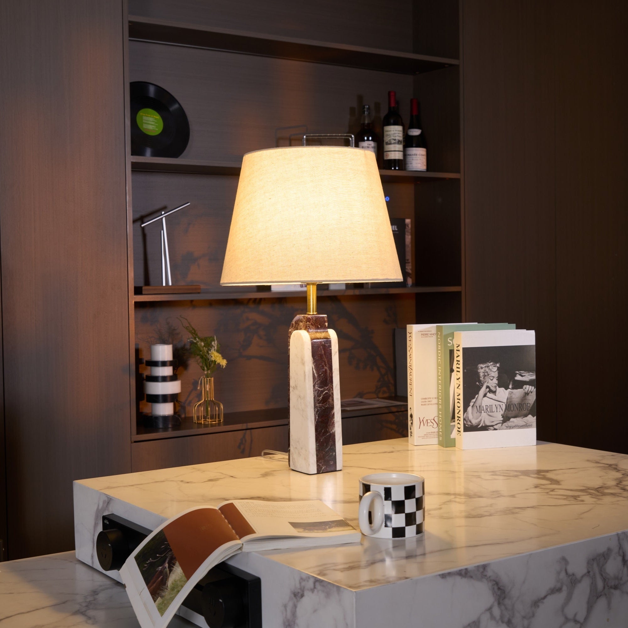 Jovix Modern Marble Table Lamp-Neutral Decor