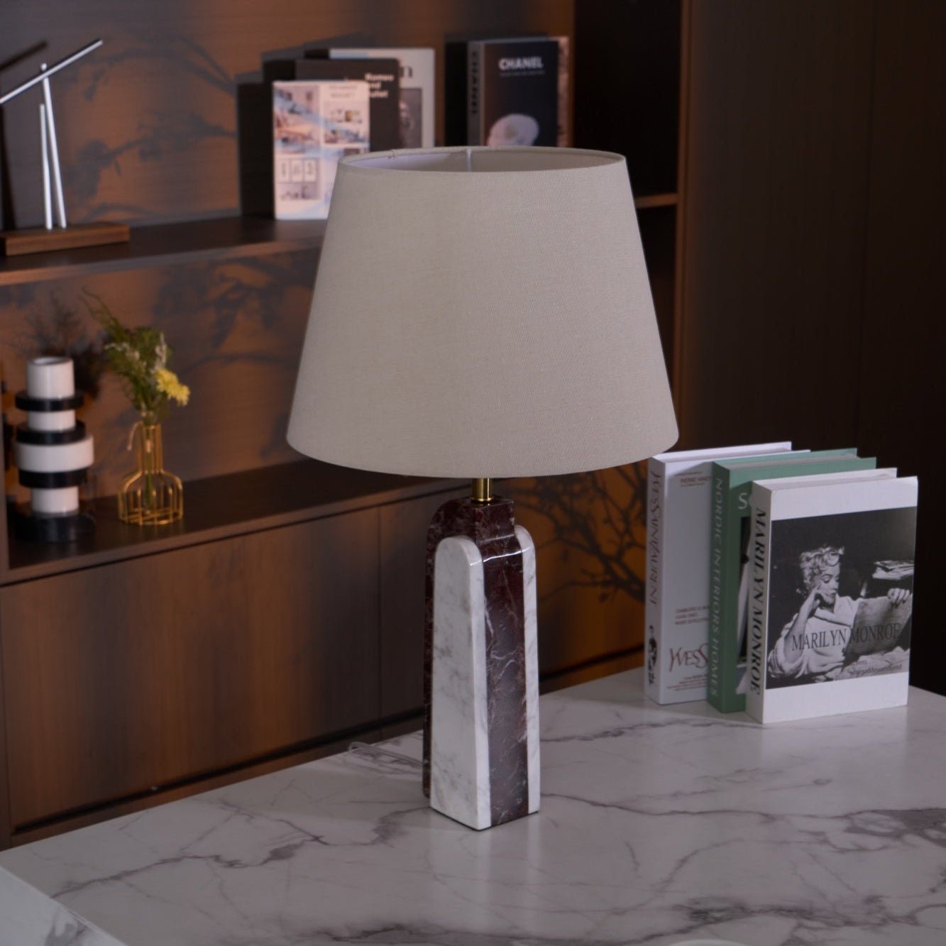 Jovix Modern Marble Table Lamp-Neutral Decor