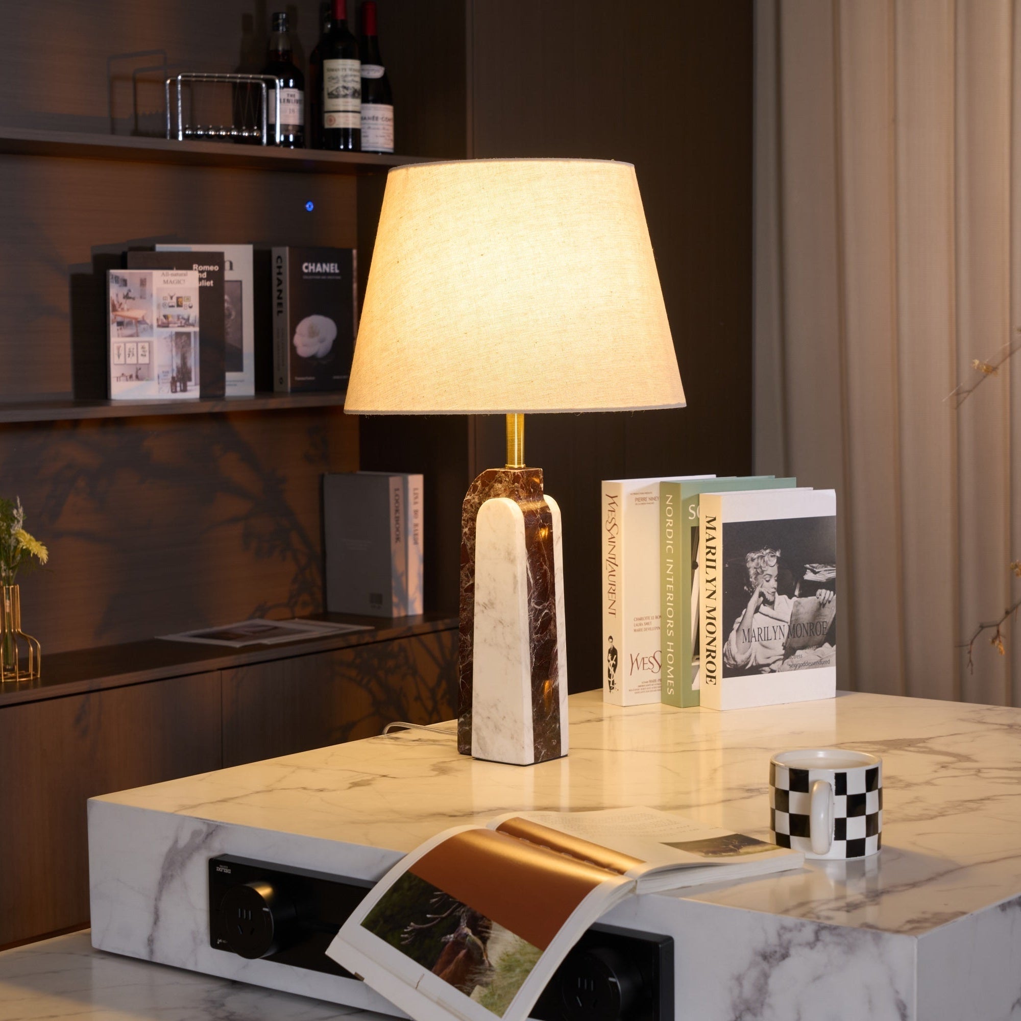 Jovix Modern Marble Table Lamp-Neutral Decor