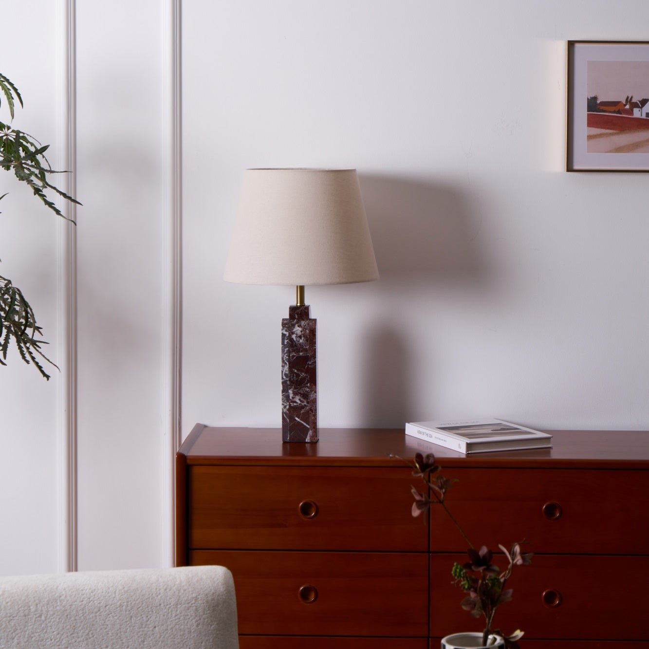 Jovix Modern Marble Table Lamp-Neutral Decor