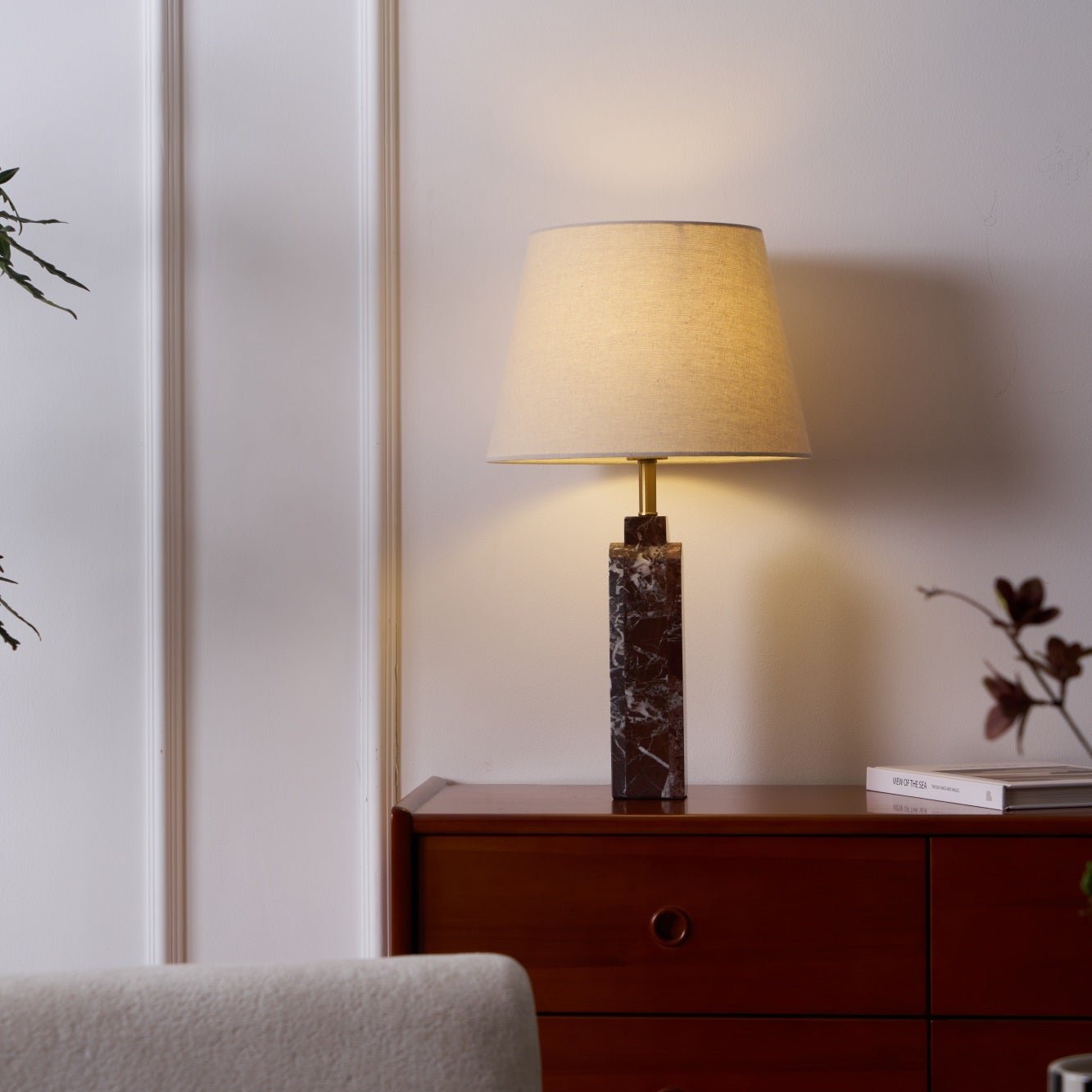 Jovix Modern Marble Table Lamp-Neutral Decor