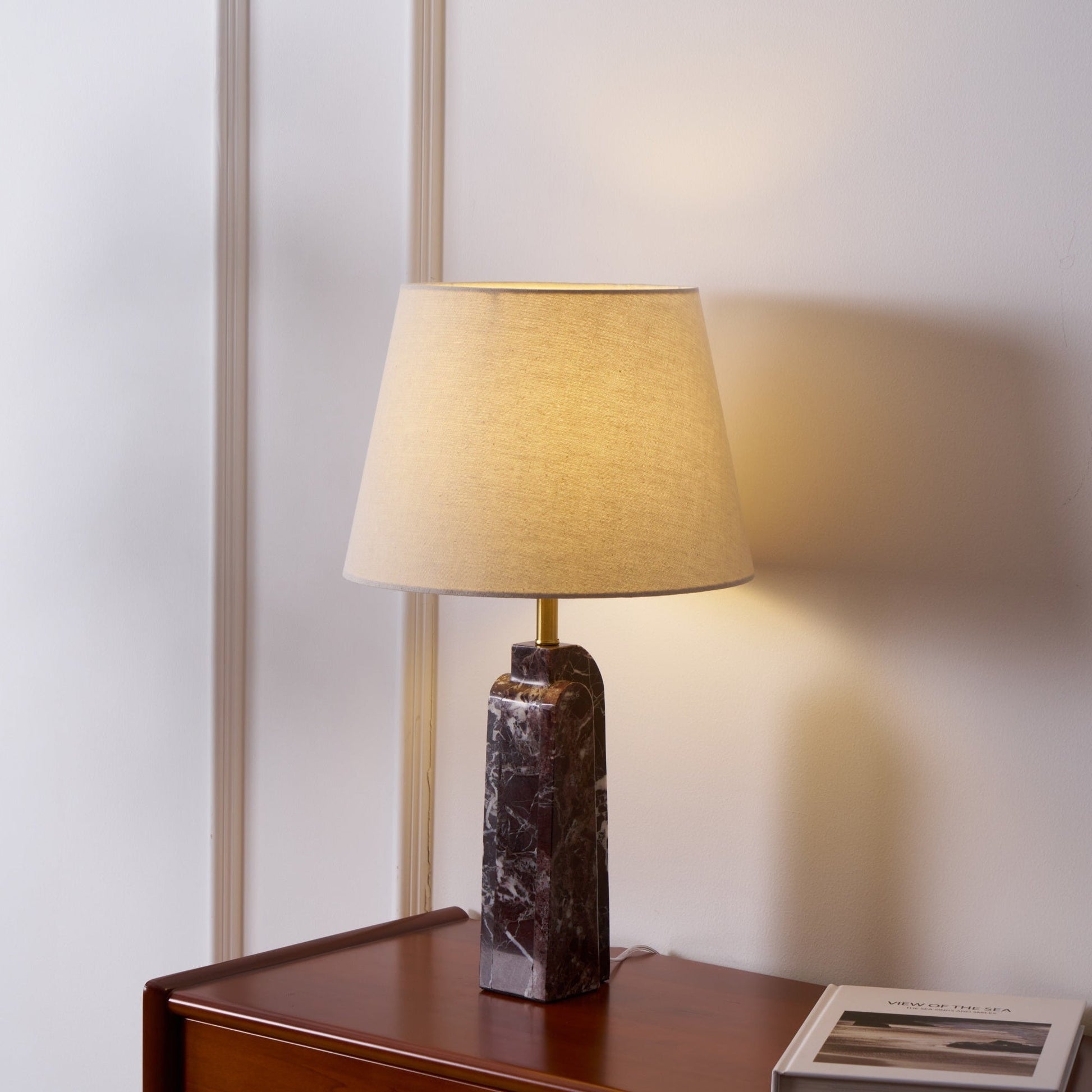 Jovix Modern Marble Table Lamp-Neutral Decor