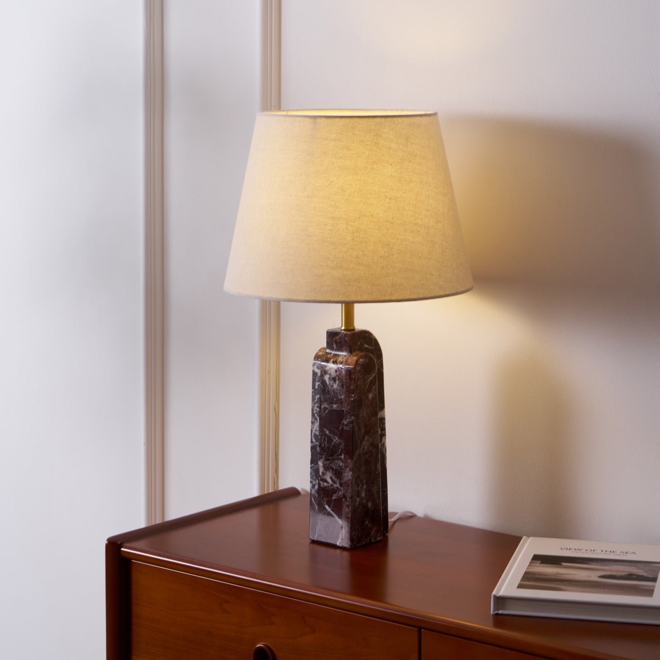 Jovix Modern Marble Table Lamp-Neutral Decor