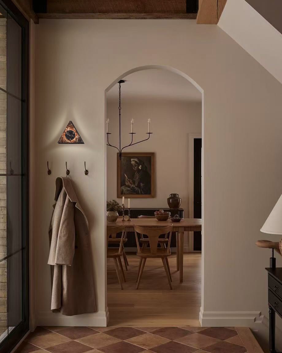 Pyramid Rustic Marble Wall Light-Neutral Decor