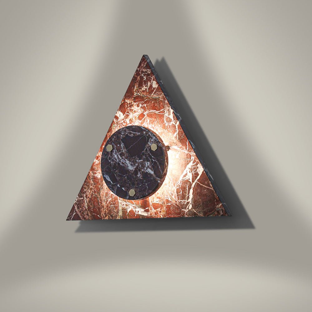 Pyramid Rustic Marble Wall Light-Neutral Decor