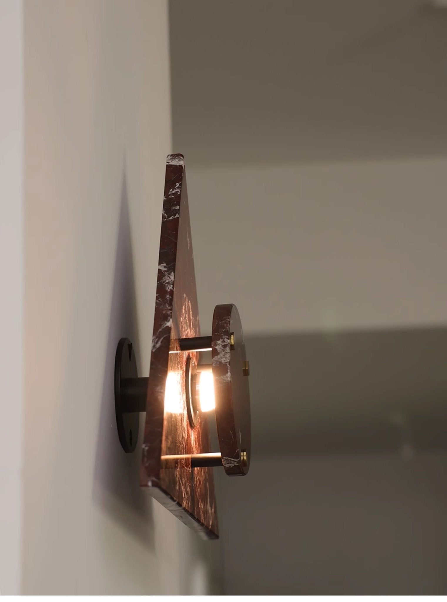 Pyramid Rustic Marble Wall Light-Neutral Decor