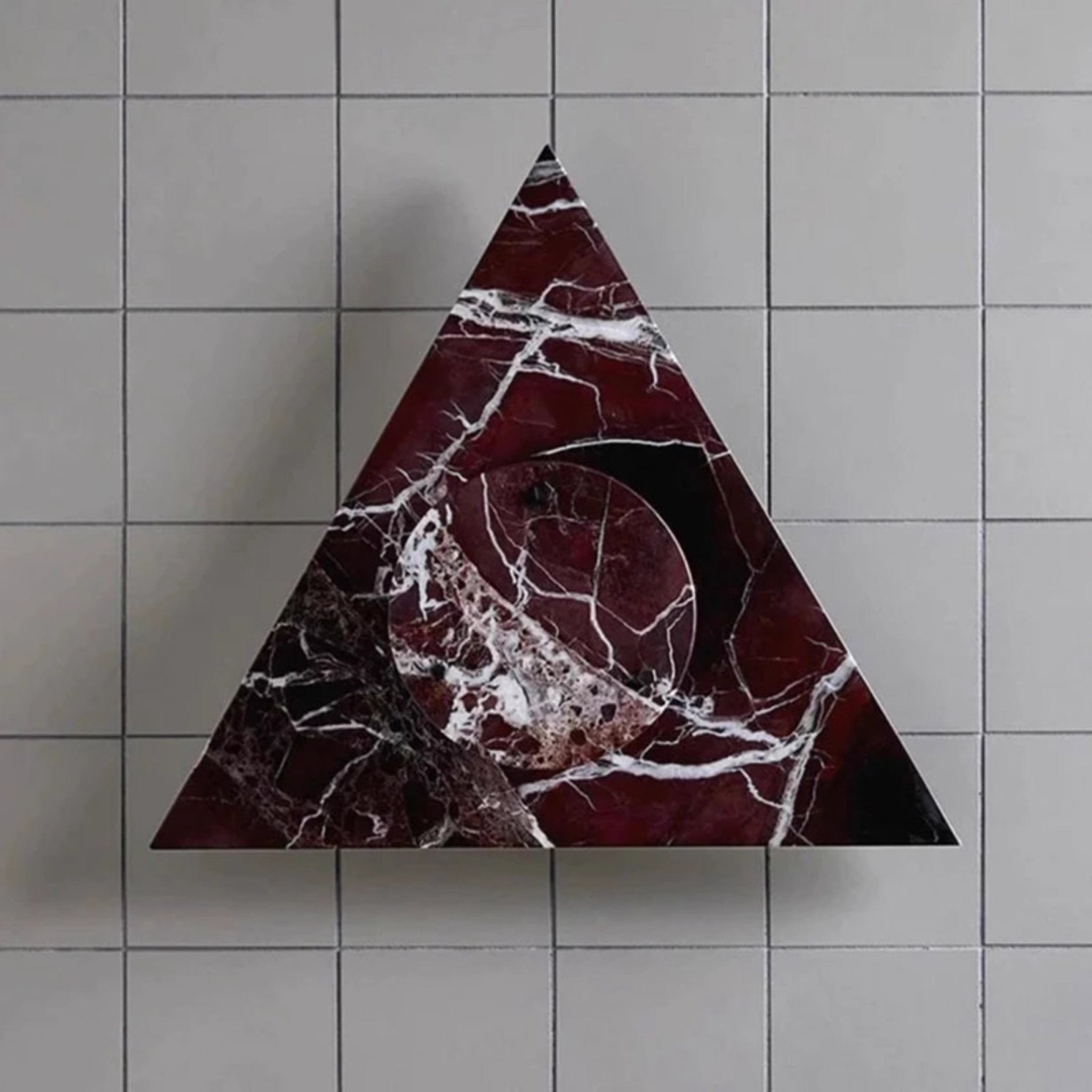 Pyramid Rustic Marble Wall Light-Neutral Decor