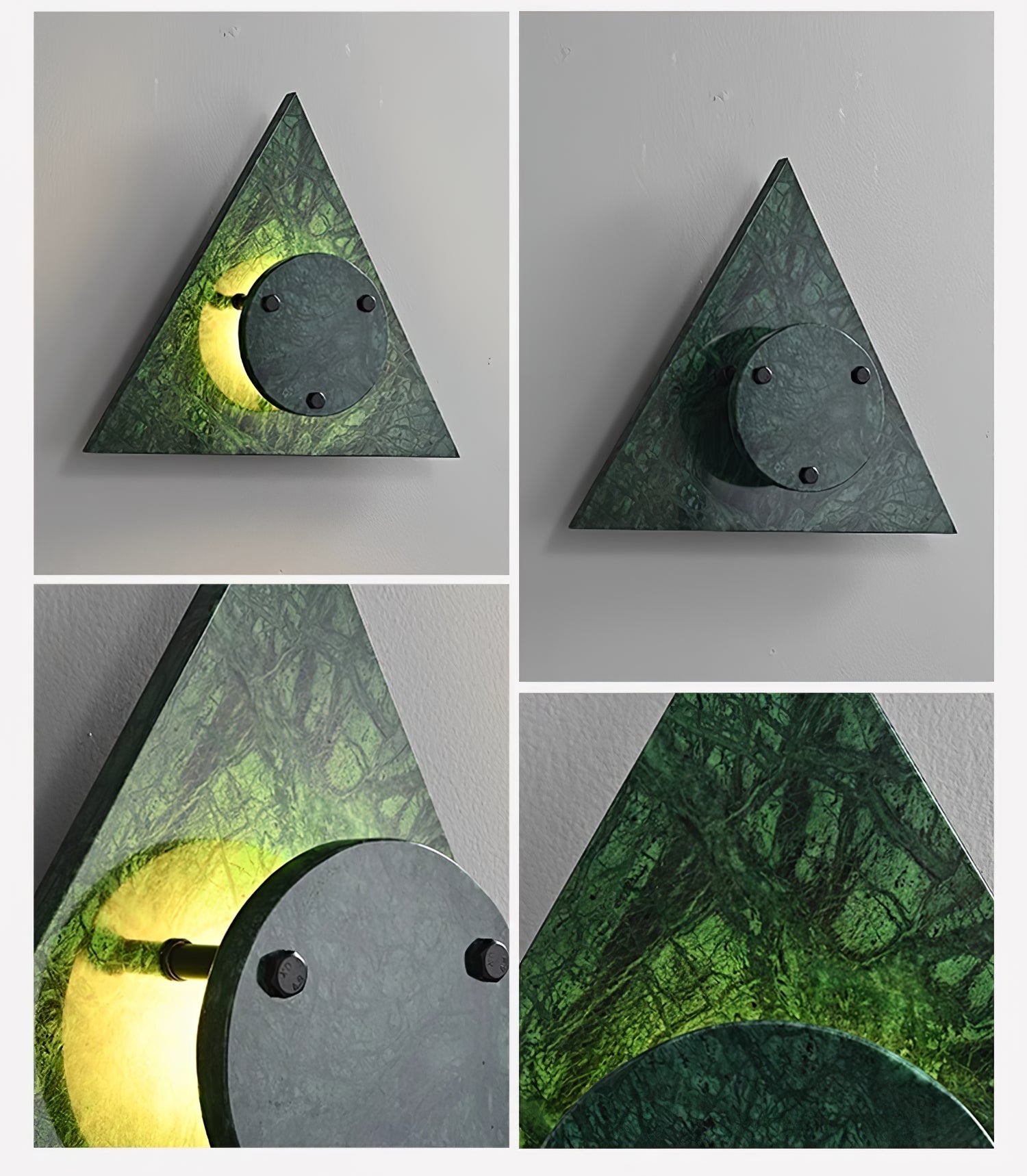 Pyramid Rustic Marble Wall Light-Neutral Decor