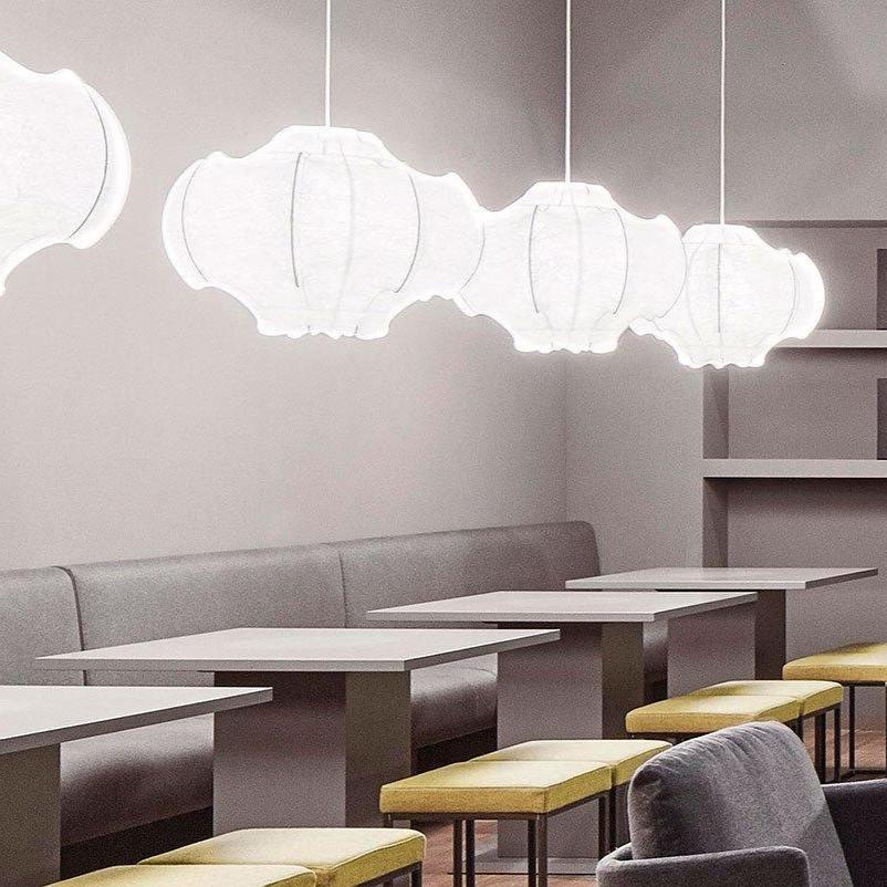 Lotus Minimalist Silk Pendant Lamp-Neutral Decor