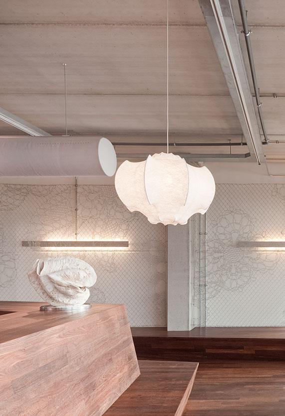 Lotus Minimalist Silk Pendant Lamp-Neutral Decor