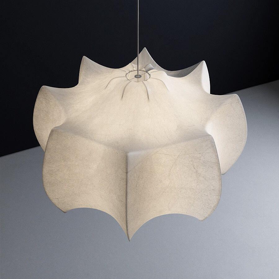 Lotus Minimalist Silk Pendant Lamp-Neutral Decor
