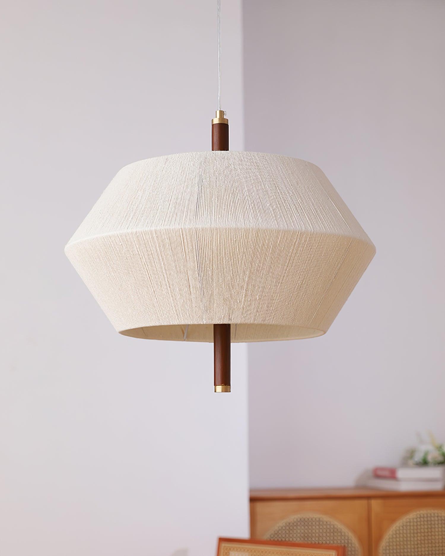 Elowen Pendant Lamp Cotton-Thread Walnut Natural-Neutral Decor