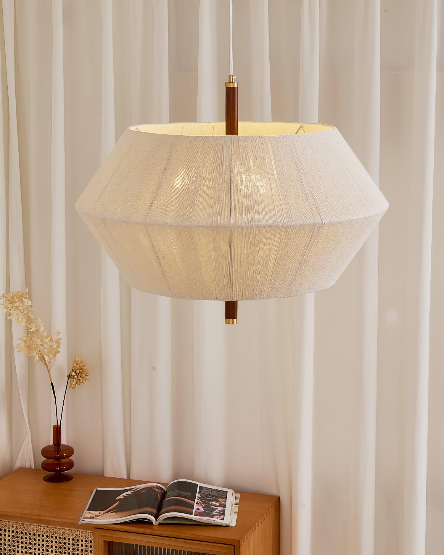 Elowen Pendant Lamp Cotton-Thread Walnut Natural-Neutral Decor